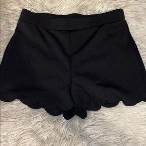 scalloped shorts